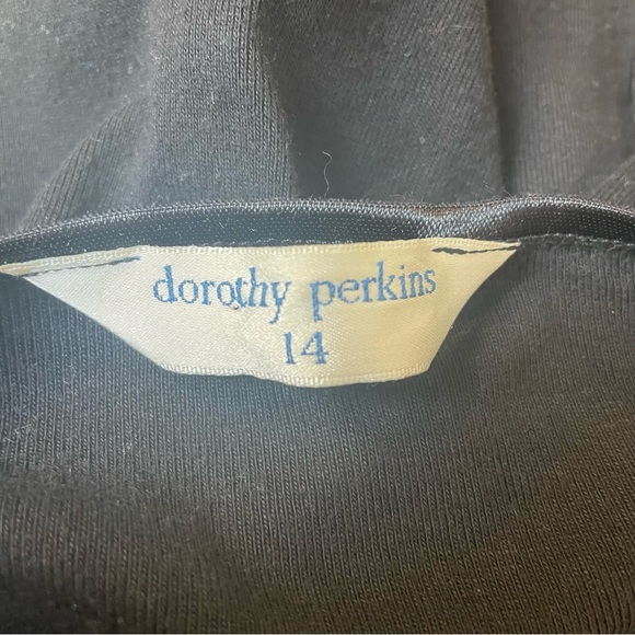 dorothy perkins Size 14 floral cardigan black long sleeves vintage y2k Red Trim - Picture 13 of 15